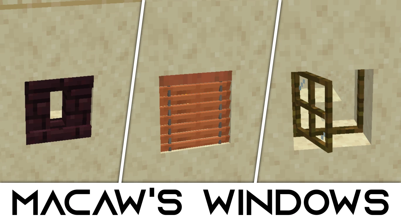 Macaw s Windows Mod For Minecraft 1 18 1 1 17 1 1 16 5 1 15 2 1 14 Macaw s Windows Mod For Minecraft 1 18 1 1 17 1 1 16 5 1 15 2 1 14